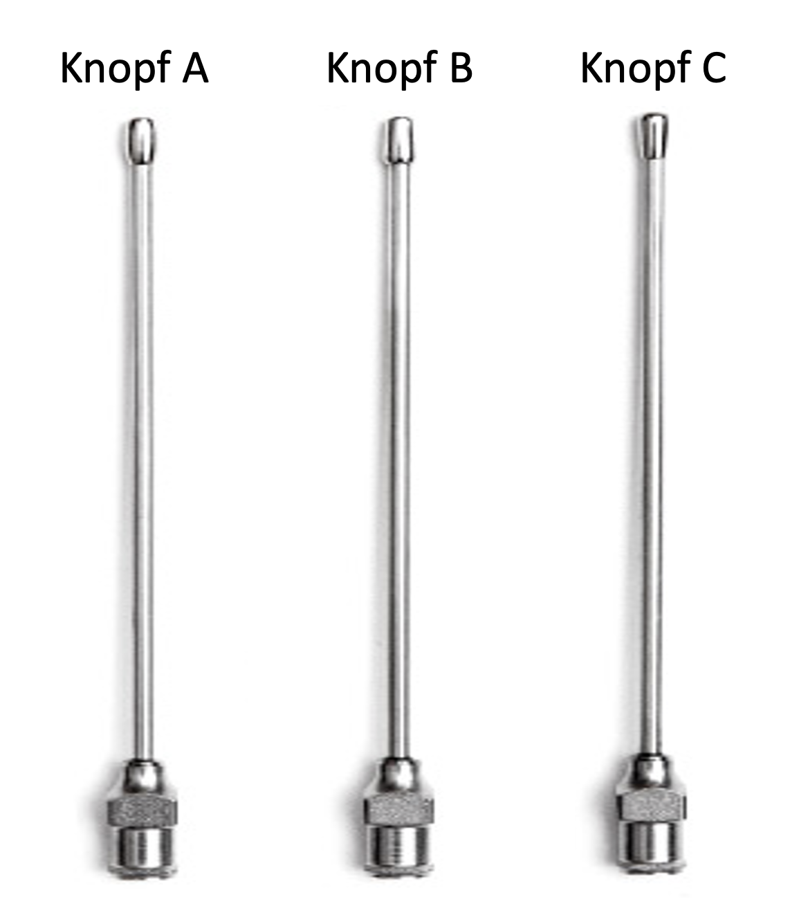 Knopfkanüle gerade – Luer Lock, steril, alle Größen